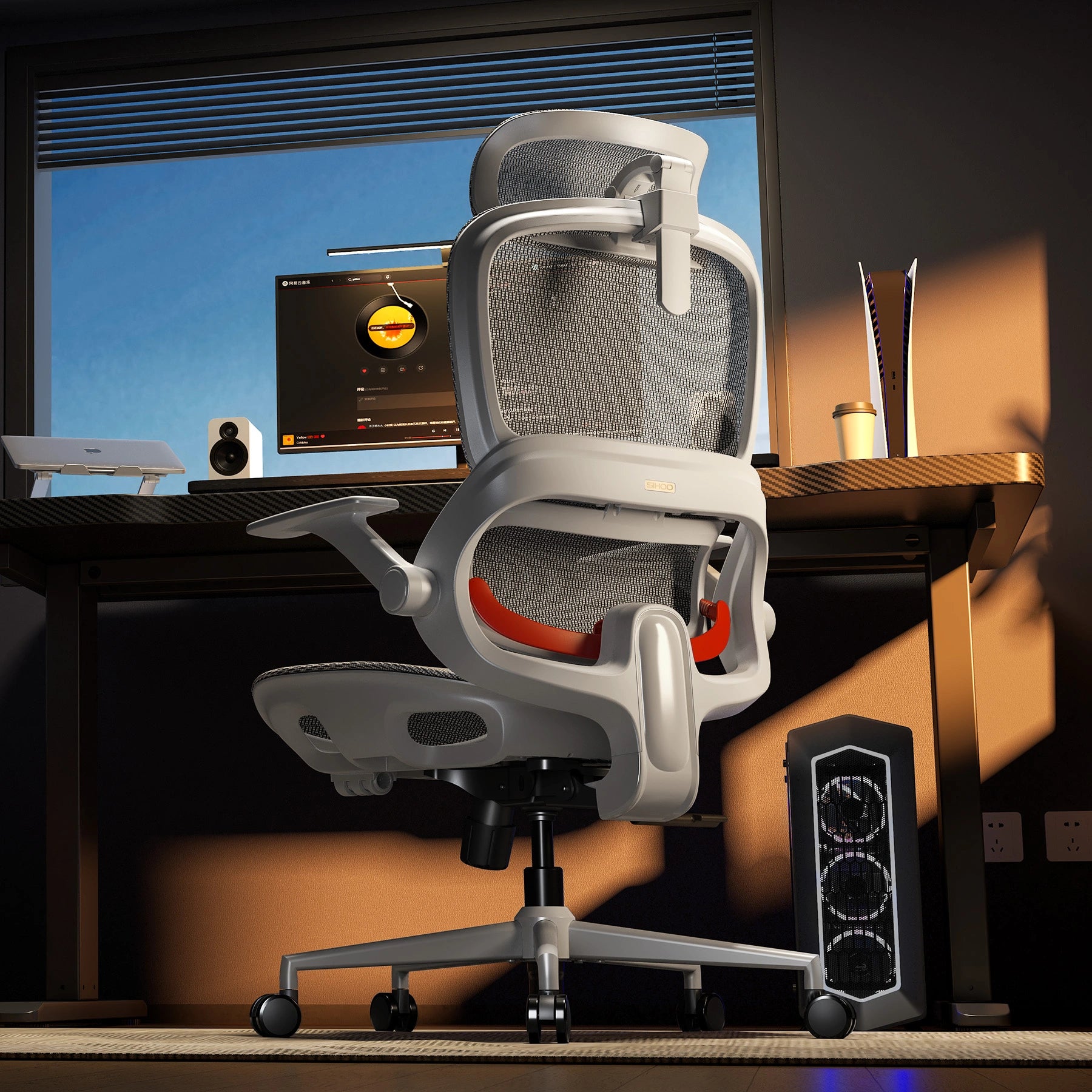 Sihoo B100 Ergonomischer Bürostuhl mit hochklappbaren Armlehnen