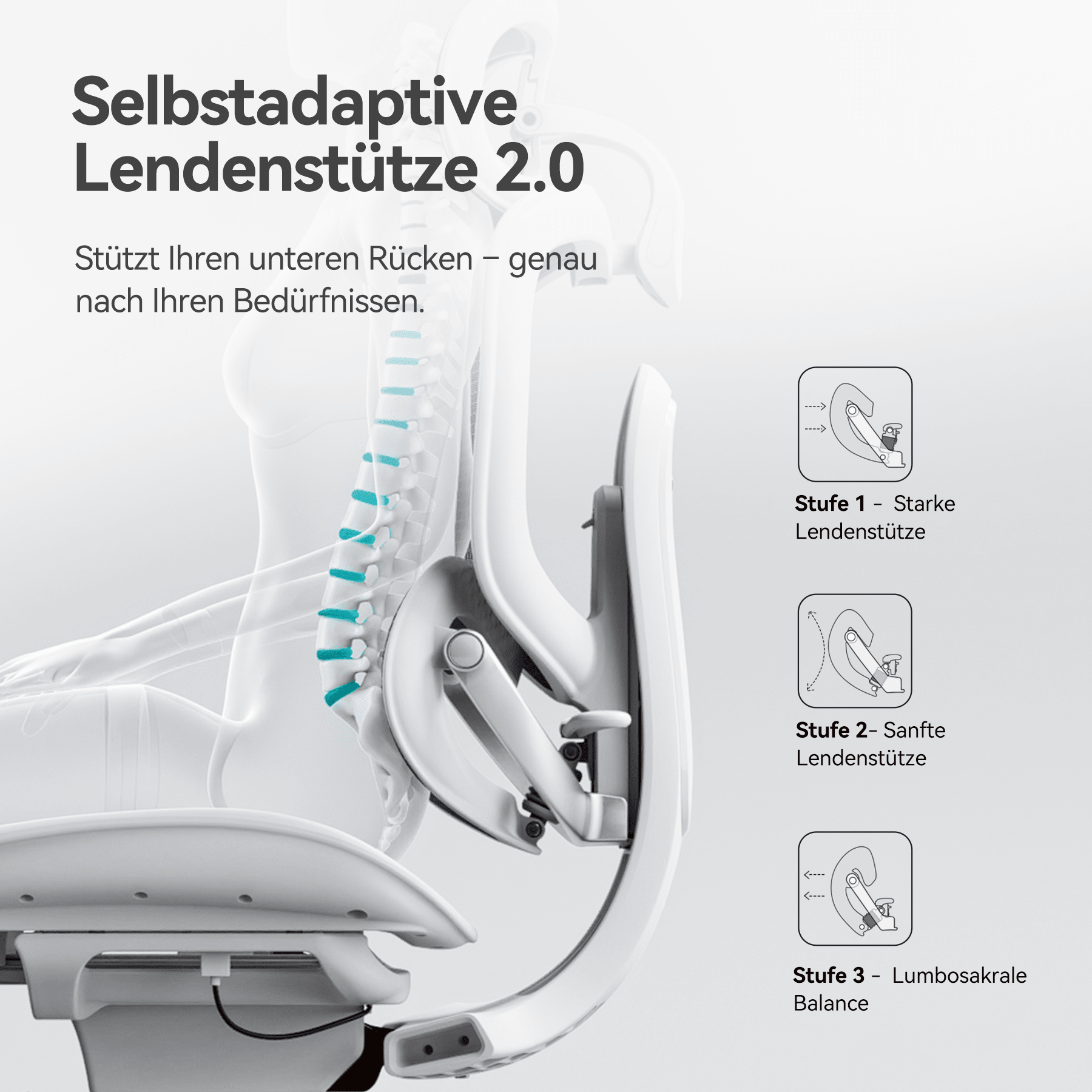 Doro C300 Ultra V2 Zero-Gravity Ganzkörper-adaptiver ergonomischer Stuhl